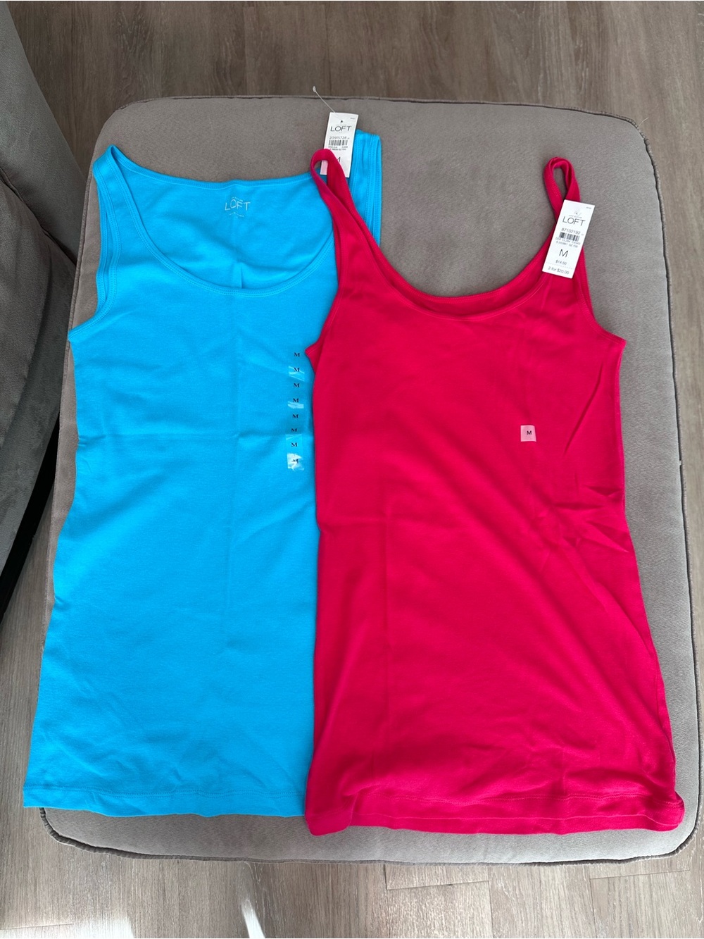 LOFT Tank Tops Bundle of 2 Size M NWT Fuchsia and Turquoise